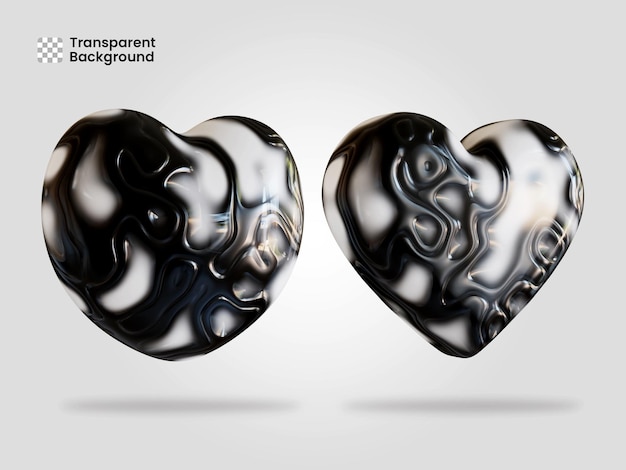 Herz-Symbol isolierte 3D-Render-Illustration