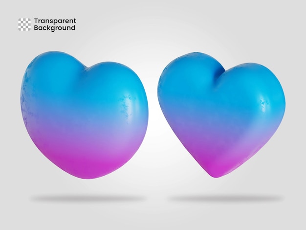 Herz-Symbol isolierte 3D-Render-Illustration