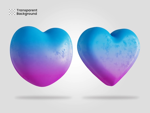 Herz-Symbol isolierte 3D-Render-Illustration