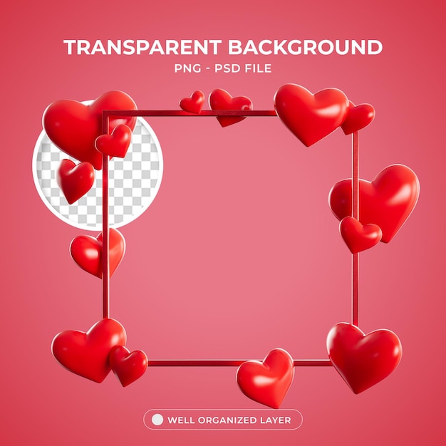 Herzförmige Ballons Valentinstag PNG Transparenter Hintergrund