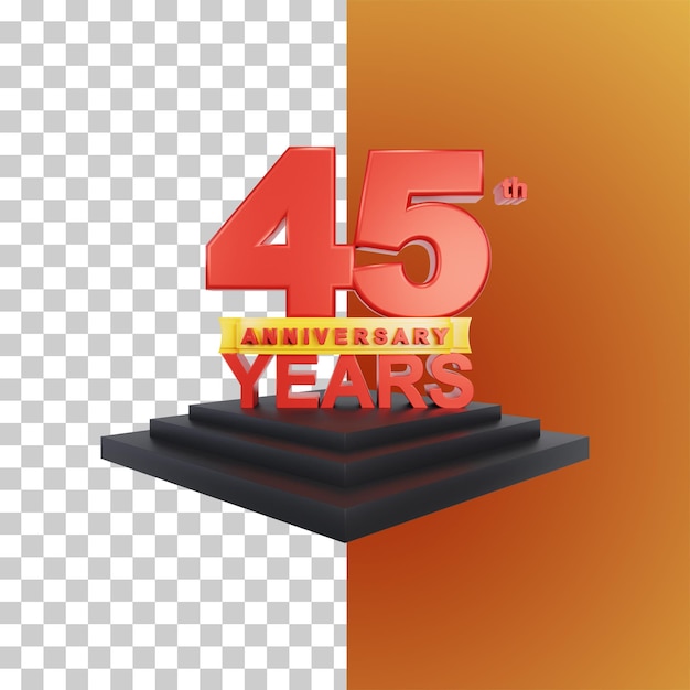 Herzlichen Glückwunsch zum fünfundvierzigjährigen Jubiläum 3D-Rendering