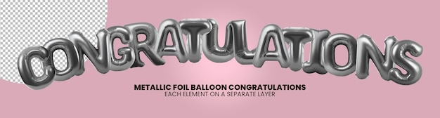 Herzlichen Glückwunsch zum Silberfolienballon