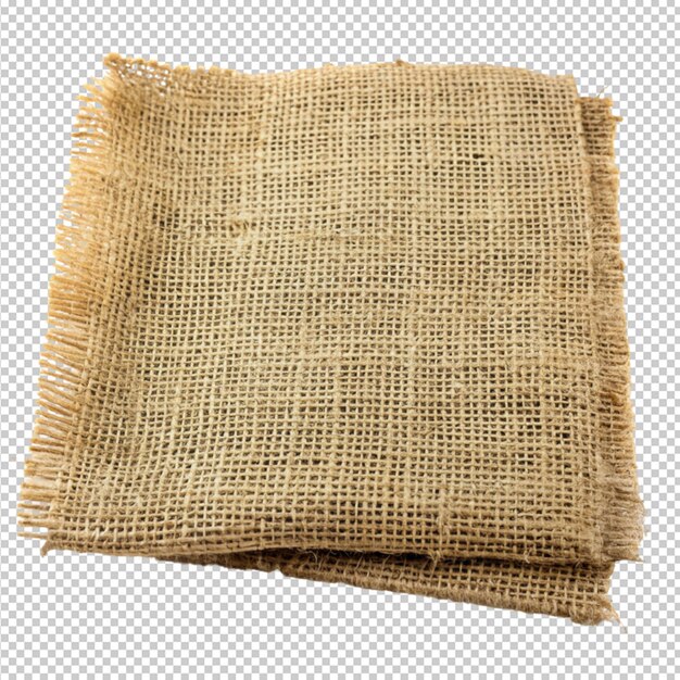 PSD hessian de burlap ou sacking em fundo transparente