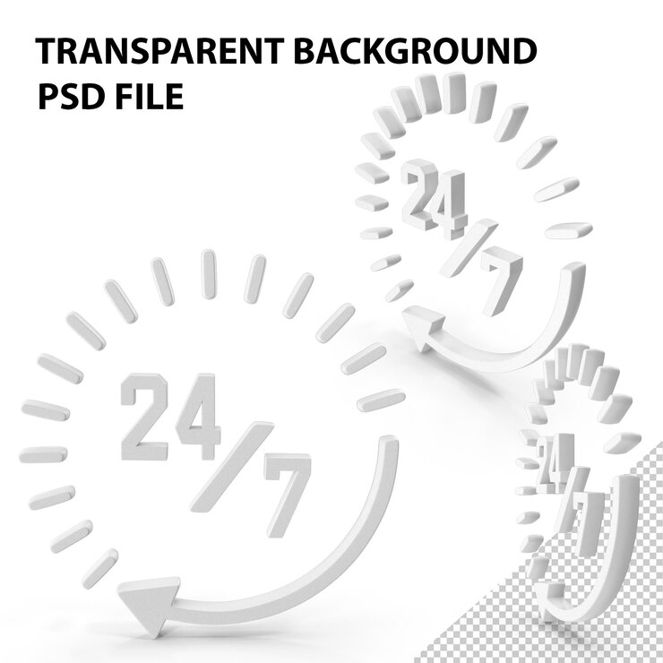 PSD heure de l'horloge 24 7