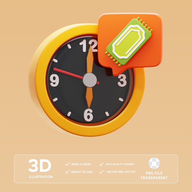L'heure de la prière PSD illustration 3D