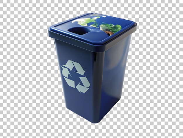 PSD une heure de recyclage sur fond transparent