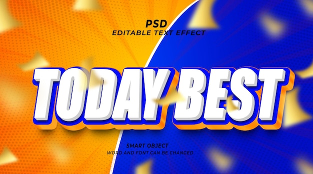 Heute bestverkaufte 3D-PSD-Texteffekt-Photoshop-Vorlage mit niedlichem Hintergrund
