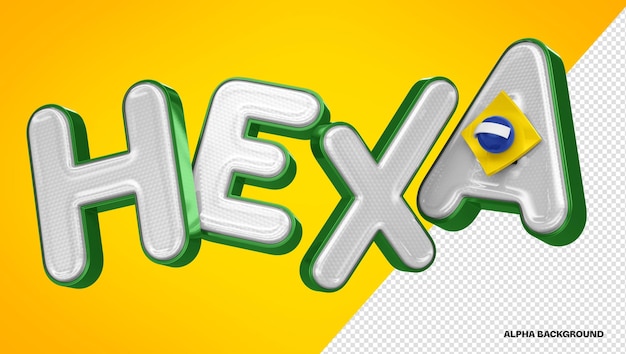 Hexa logotipo da copa do mundo no brasil