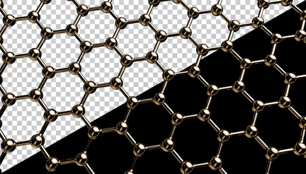 Hexagon gold molekül hintergrundwand