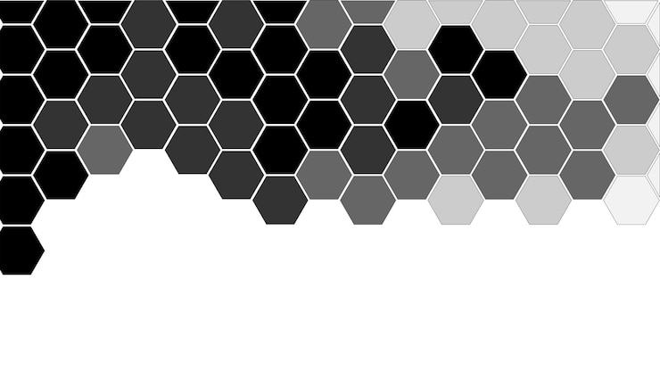 PSD hexagon-hintergrund im graubereich mit gradient-effekt