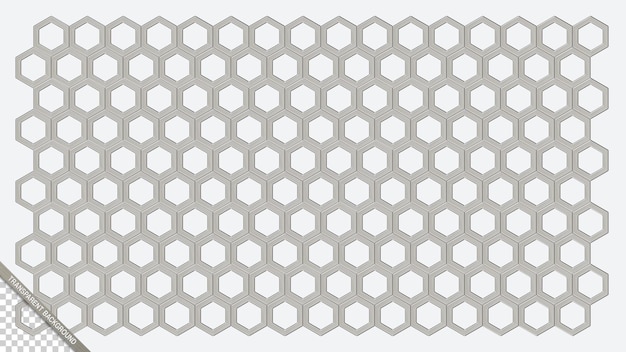Hexagonales Netz aus Chrom