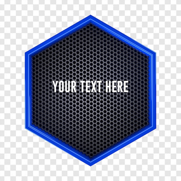 Un Hexagone Avec Des Hexagones Bleus Et Du Texte En Bleu