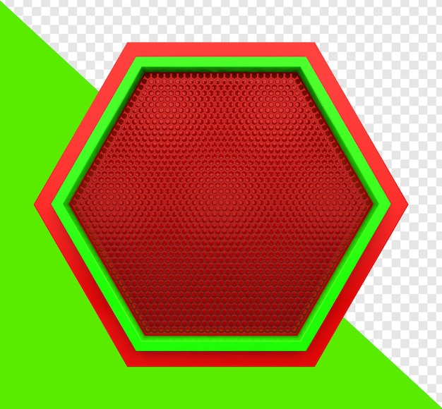 PSD un hexágono rojo y verde - hexágonos verdes y rojos, hd png descargar