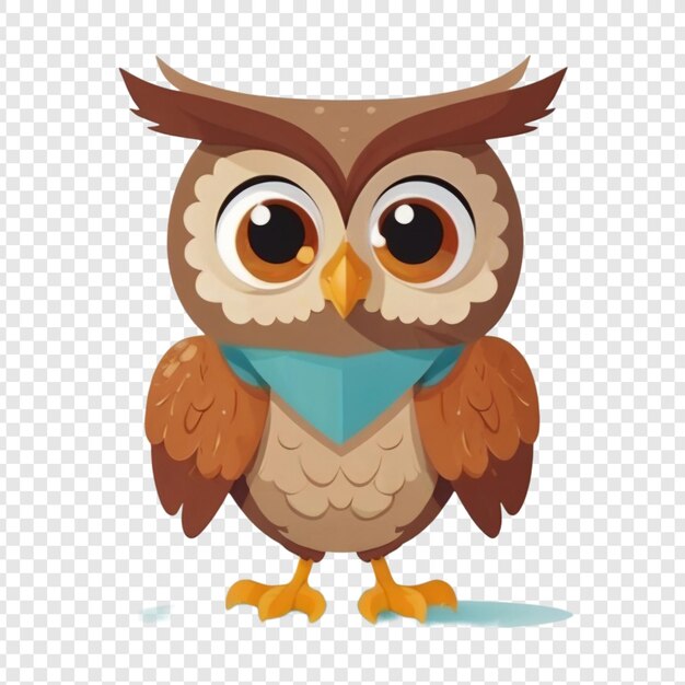 PSD un hibou avec un foulard sur le cou