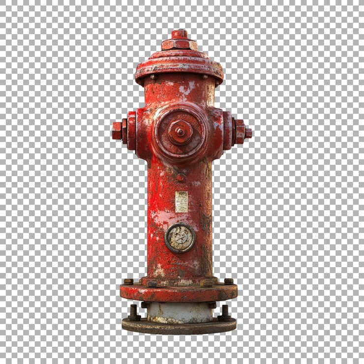 PSD hidrante de incendios de png en inglés sobre un fondo transparente generado por ai