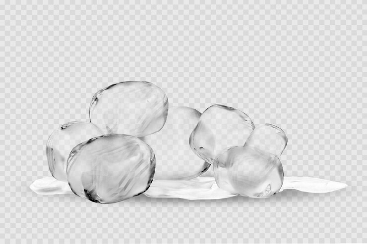 Hielo en renderizado 3d aislado