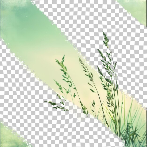 hierba y flores en un fondo a cuadros con una hierba verde y un cielo en el fondo