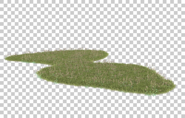 Hierba sobre fondo transparente. Representación 3d - ilustración