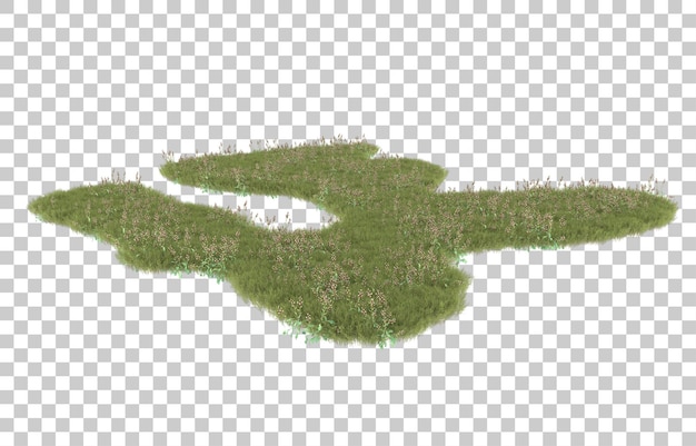 Hierba sobre fondo transparente. Representación 3d - ilustración