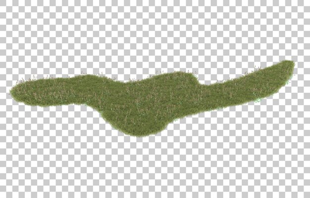 Hierba sobre fondo transparente. Representación 3d - ilustración
