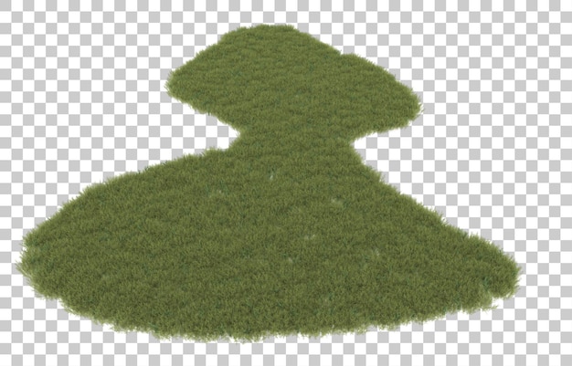 Hierba sobre fondo transparente. Representación 3d - ilustración