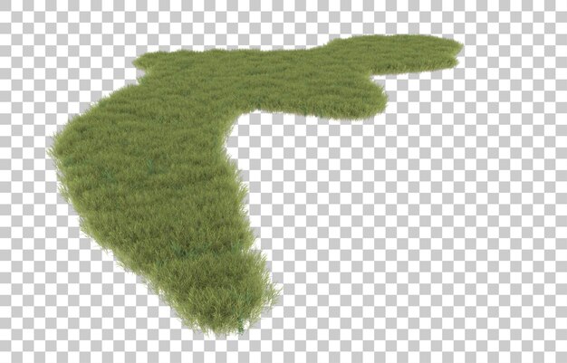 Hierba sobre fondo transparente. Representación 3d - ilustración
