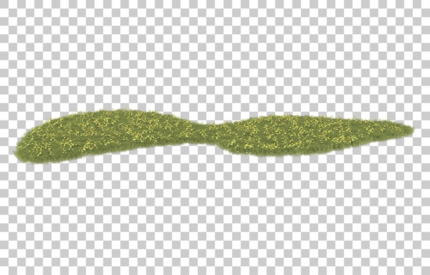 Hierba sobre fondo transparente. Representación 3d - ilustración