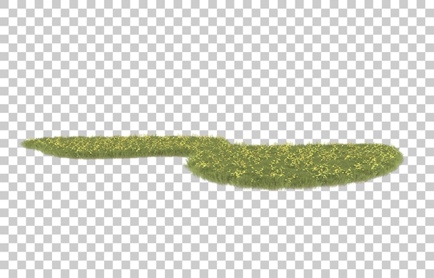 Hierba sobre fondo transparente. Representación 3d - ilustración