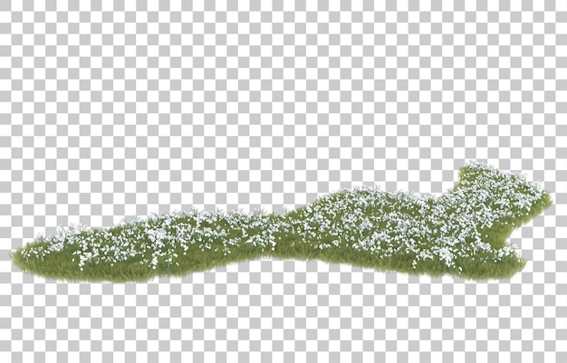 Hierba sobre fondo transparente. Representación 3d - ilustración