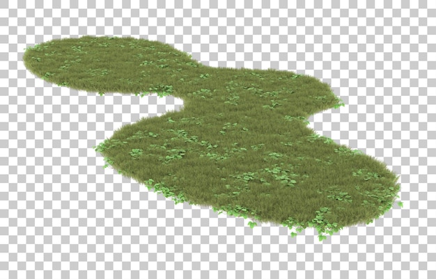 Hierba sobre fondo transparente. Representación 3d - ilustración