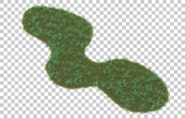 Hierba sobre fondo transparente. Representación 3d - ilustración