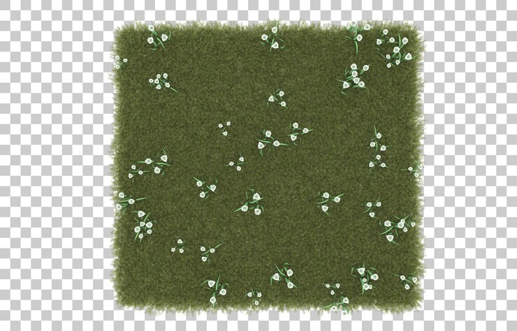 PSD hierba sobre fondo transparente. representación 3d - ilustración