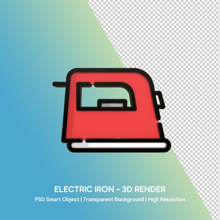 PSD hierro eléctrico - renderizado en 3d
