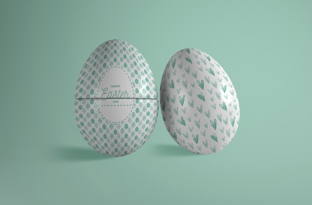 High Angle Painted Eier für Ostern