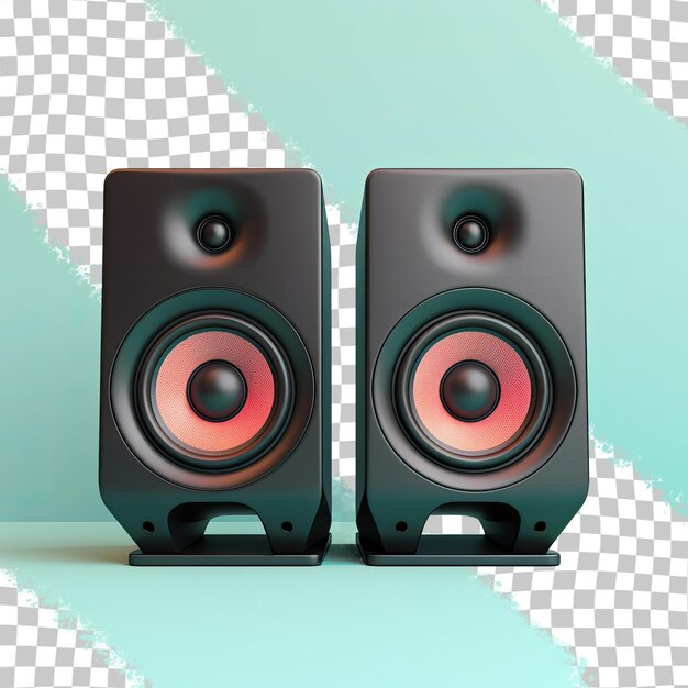 PSD high-end-sound-lautsprecher, isoliert mit clipping-pfad auf einem transparenten hintergrund