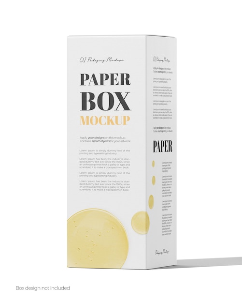 High paper box psd-mockup