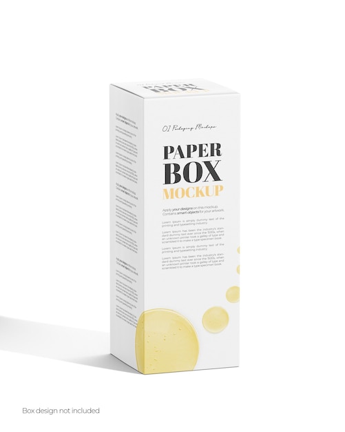 High paper box psd-mockup