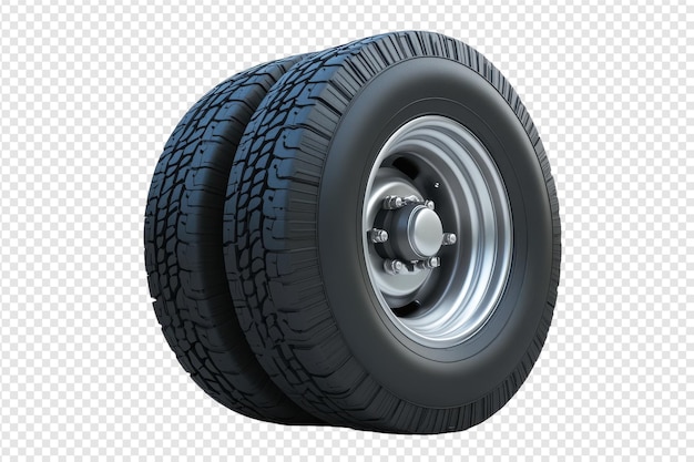 High-Quality-LKW-Reifen für verbesserte Leistung mit isoliertem Hintergrund mit isolierter auf transparentem Hintergrund