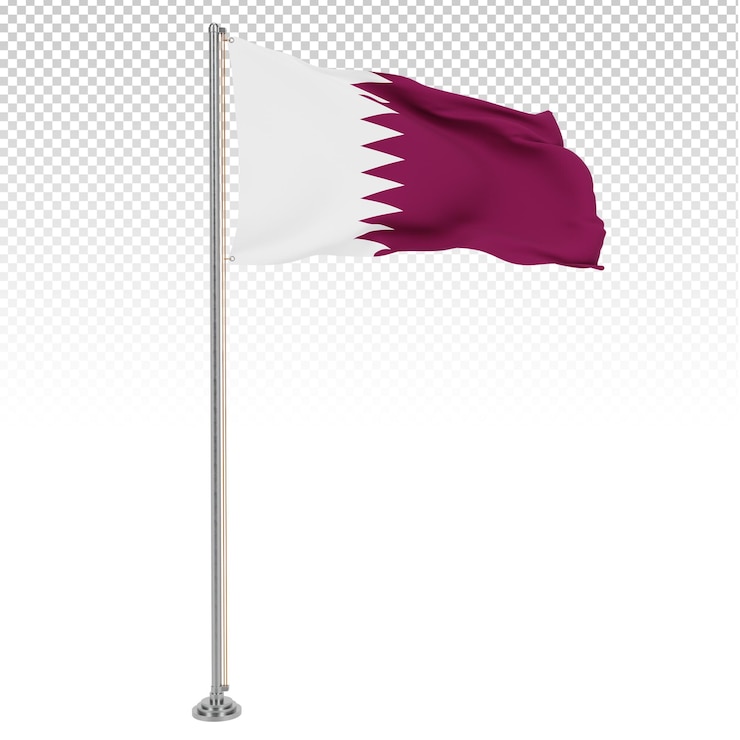 PSD high quality national flag of qatar editable psd image