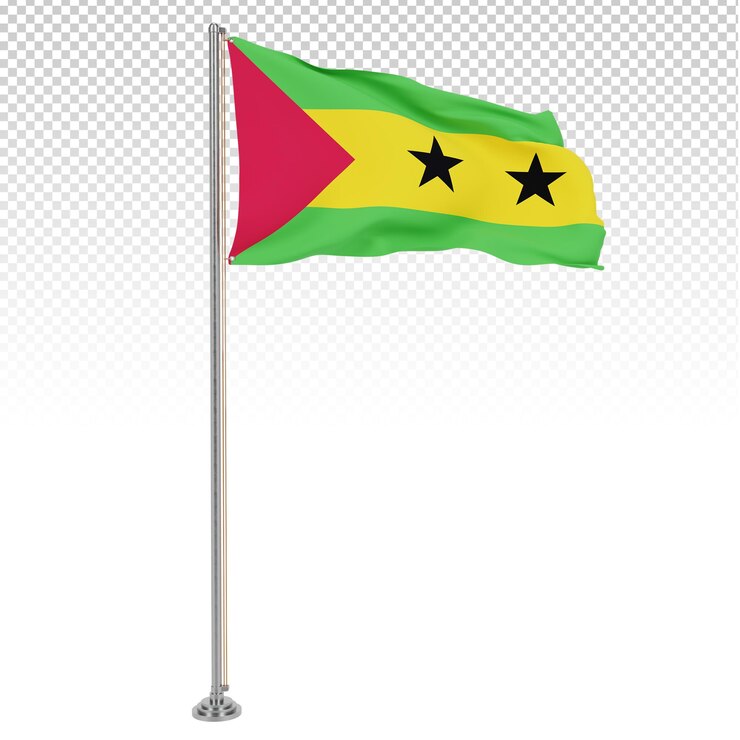PSD high quality national flag of sao tome e principe editable psd image