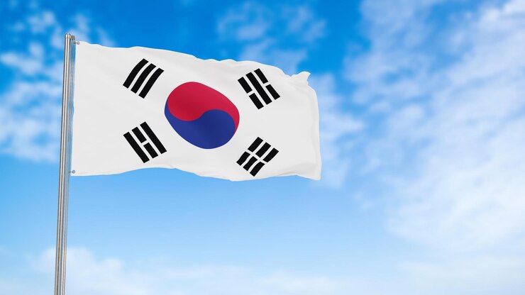 PSD high quality national flag of south korea editable psd image