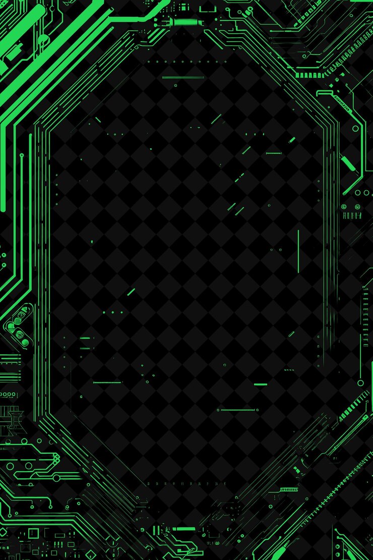 PSD high-tech-frame-grenze mit futuristischen formen und metallischen f-kreativen png-abstrakten designs
