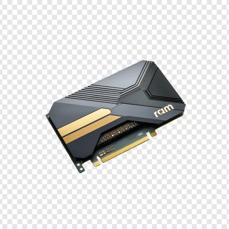 PSD highperformance graphics card tecnologia ram azul prata design moderno