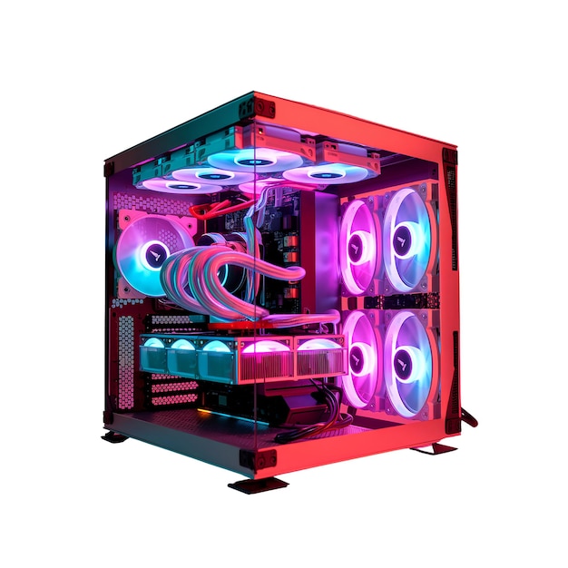 highperformance rgb gaming pc with transparent case
