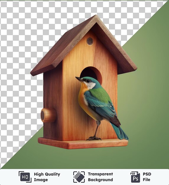 PSD highquality transparent psd fotográfica realista ornithologist_s birdhouse