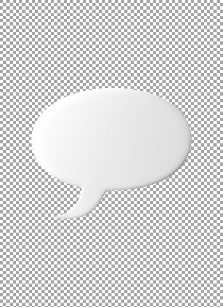 PSD highquality white speech bubble per temi di comunicazione su sfondo trasparente png psd