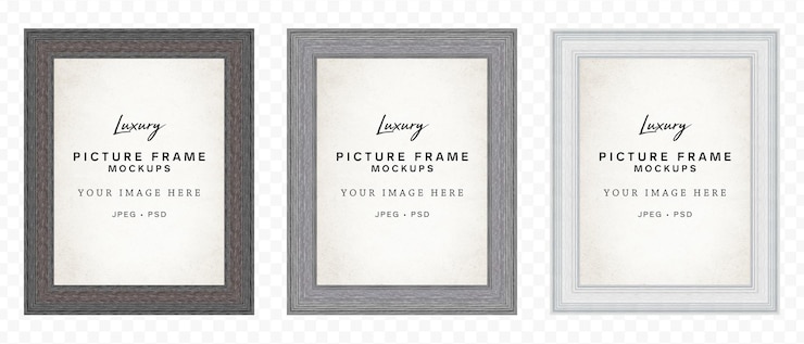 PSD highresolution vintage light amp dark wood frame mockup pack 2 (ensayo de marco de madera oscura de alta resolución)