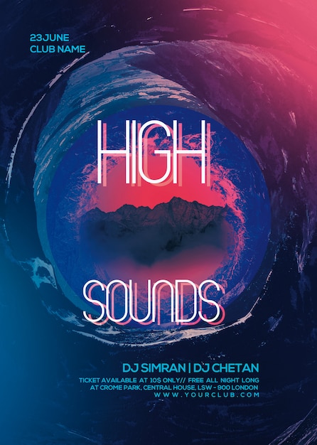 Hight Sounds Party Flyer