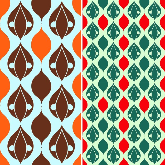 Hijo con forma de lágrima y diseño vintage con Polka Dot Pa Vector de patrón de fruta tropical único