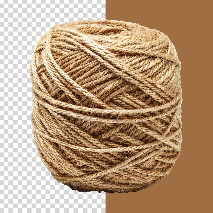 PSD hilo de yute png aislado sobre un fondo transparente